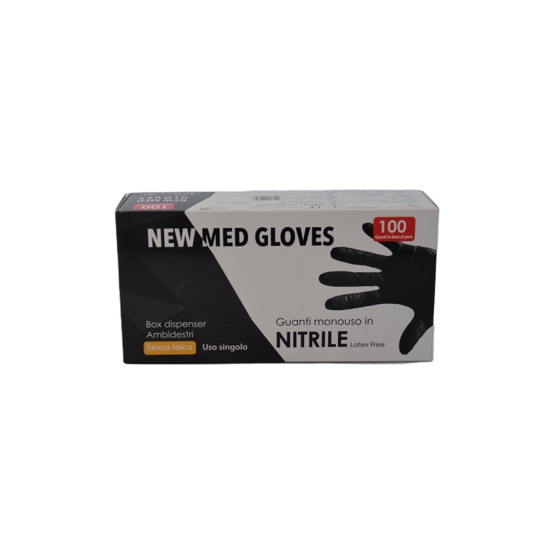 Med Consulting guanto nitrile monouso Med Black 100 pz