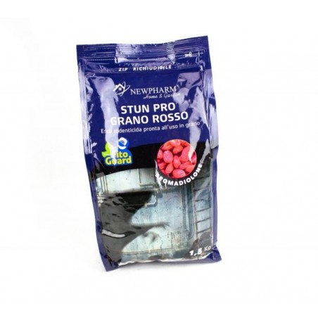 Newpharm Stun Pro Grano Rosso Esca roditori 1,5 kg