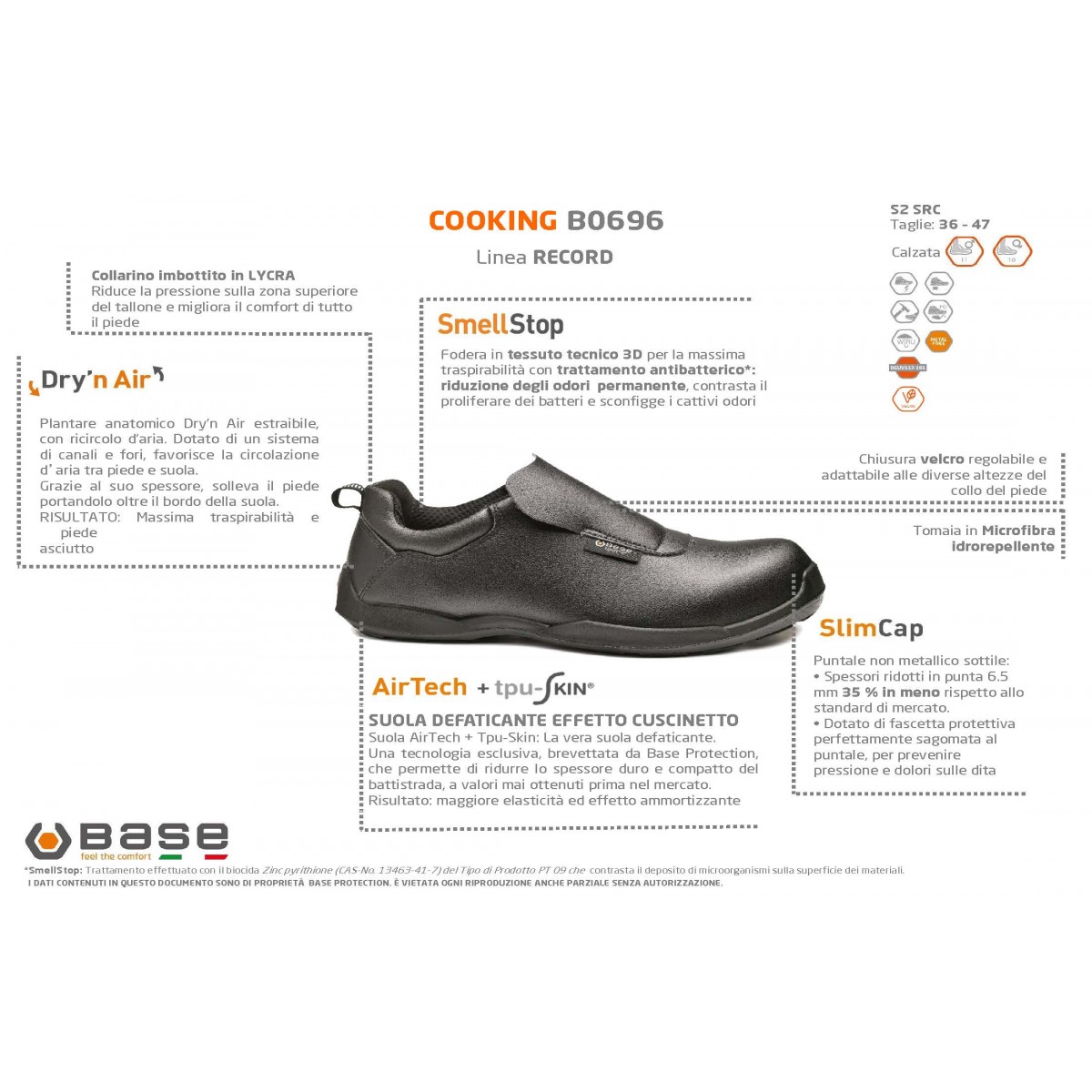 Base Protection Cooking S2 SRC Scarpe da cuoco