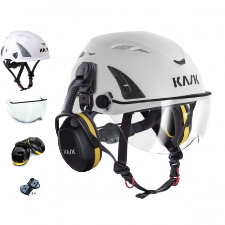 Kask Elmetto Plasma con Visiera e Cuffie