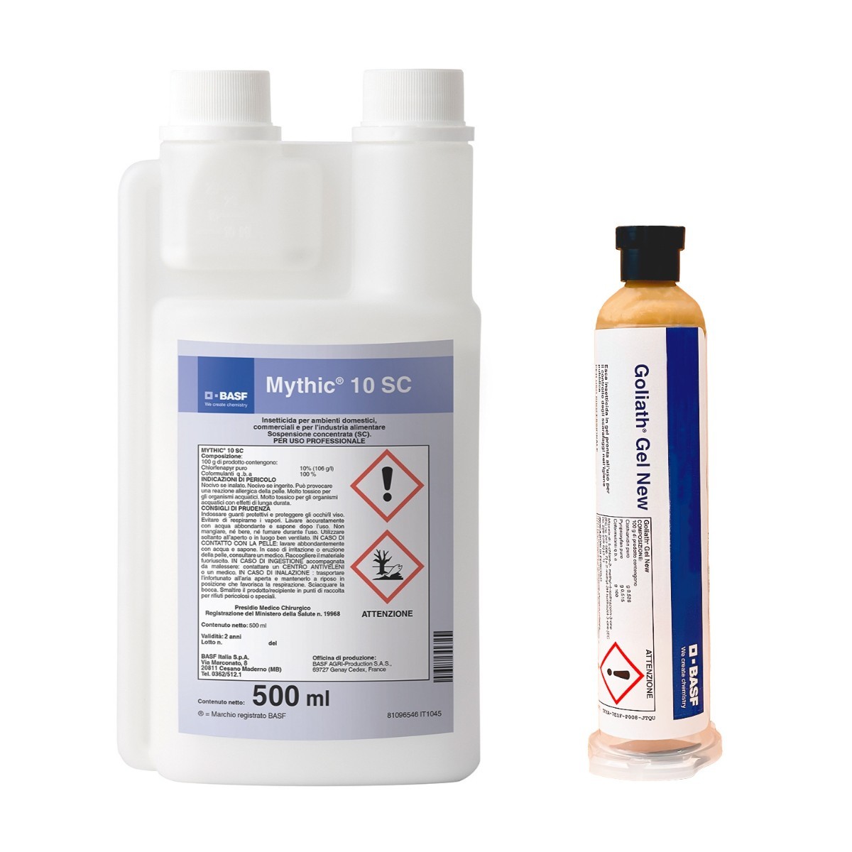 Kit Disinfestazione Scarafaggi Goliath Gel New + Insetticida Liquido Mythic 10