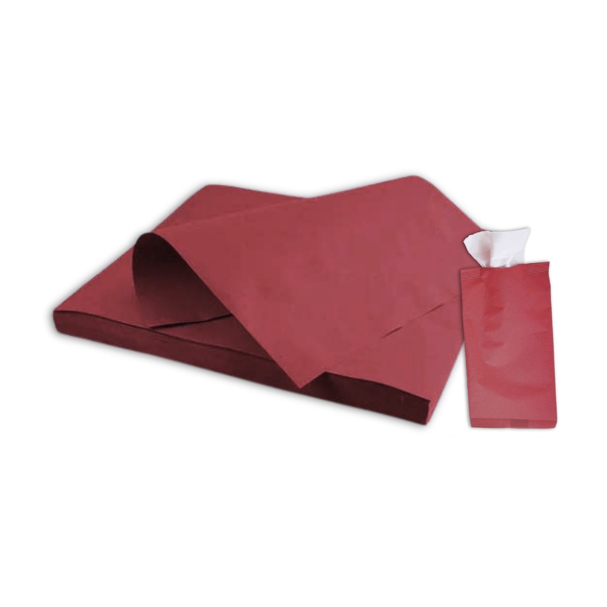 Kit Tovaglietta 30x40 1500 pz e Busta portaposate con tovagliolo 400 pz Bordeaux