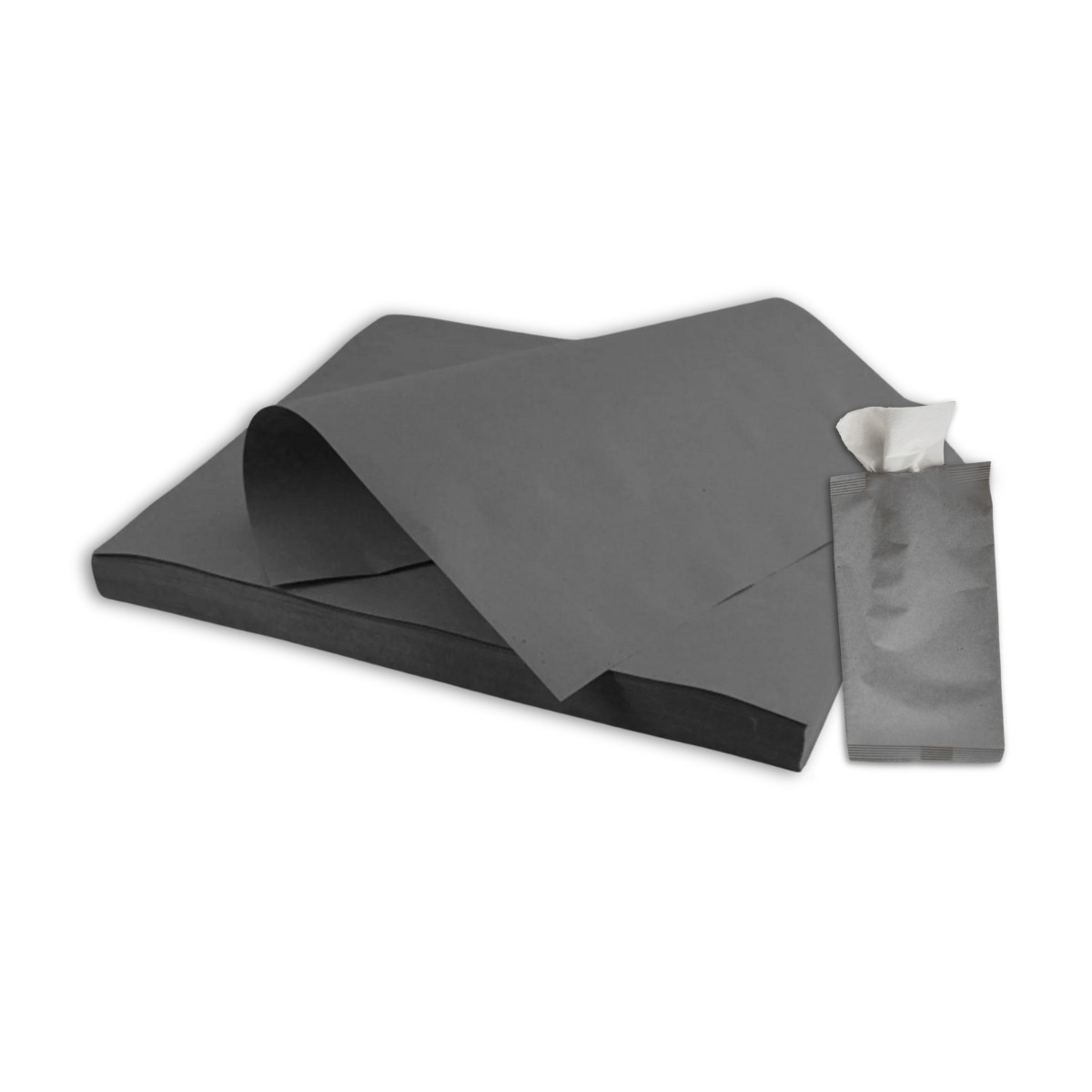 Kit Tovaglietta 30x40 1500 pz e Busta portaposate con tovagliolo 400 pz Grigio