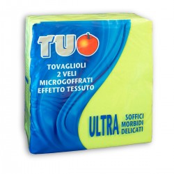 Essebidue Tovaglioli Microgoffrati 38 x 38 cm
 ColoreAtt-Verde mela