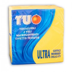 Essebidue Tovaglioli Microgoffrati 38 x 38 cm
 ColoreAtt-Giallo