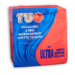Essebidue Tovaglioli Microgoffrati 38 x 38 cm
 ColoreAtt-Rosso