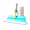 Kit Pulizia Manico Alluminio 150 cm + Attrezzo Velcro Uncini + Bobina Panno Antistatico
