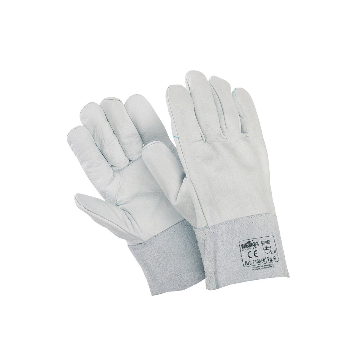 Issaline 07138 Guanti in pelle fiore manichetta crosta