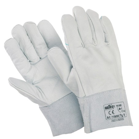 Issaline 07138 Guanti in pelle fiore manichetta crosta
